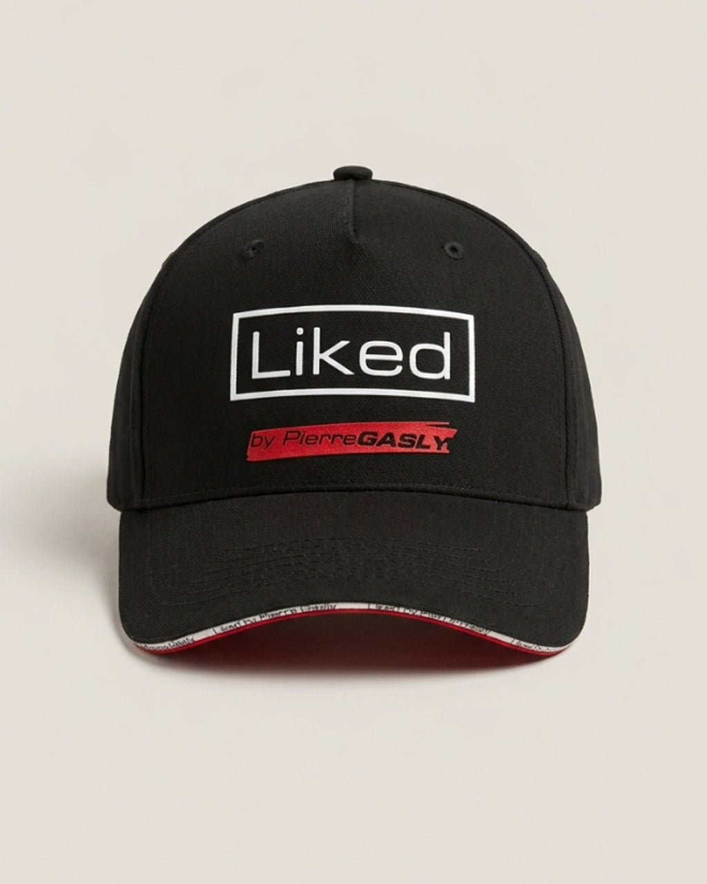 Black Liked by Pierre Gasly cap, front view