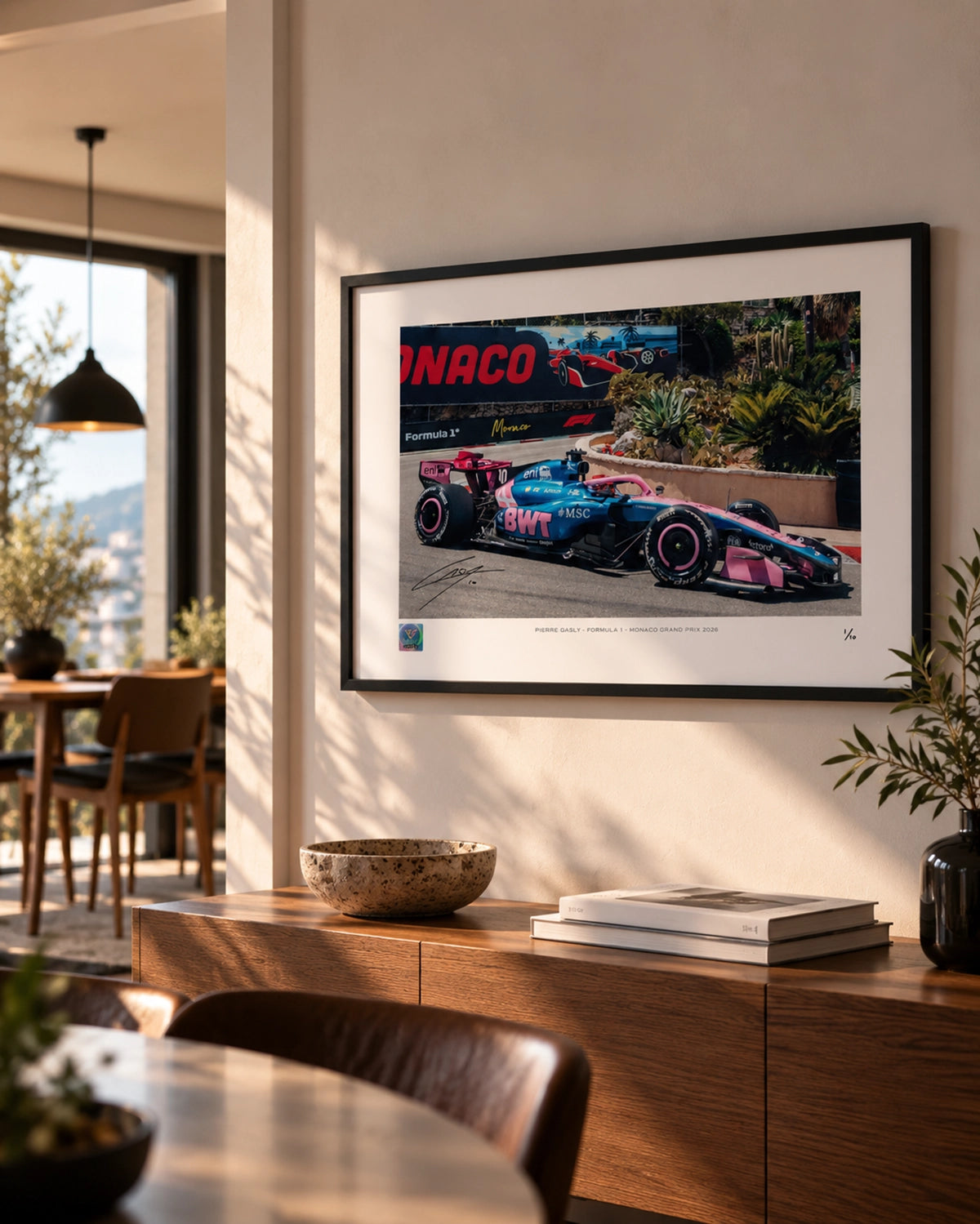 Pierre Gasly — Grand Prix van Monaco 2026 · Gesigneerde Gelimiteerde Kunstprint