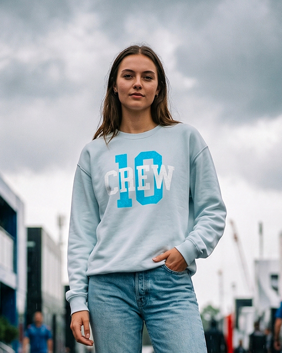 10 CREW SWEAT LIGHT BLUE