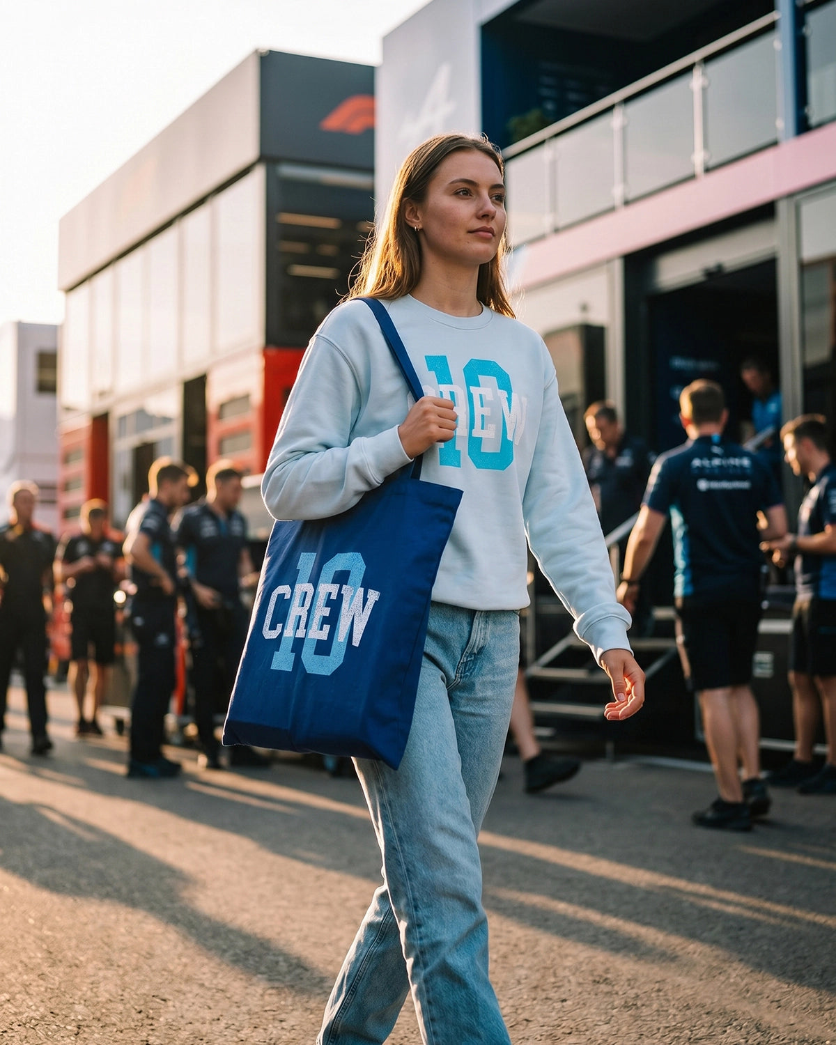 10 CREW TOTE BAG BLUE