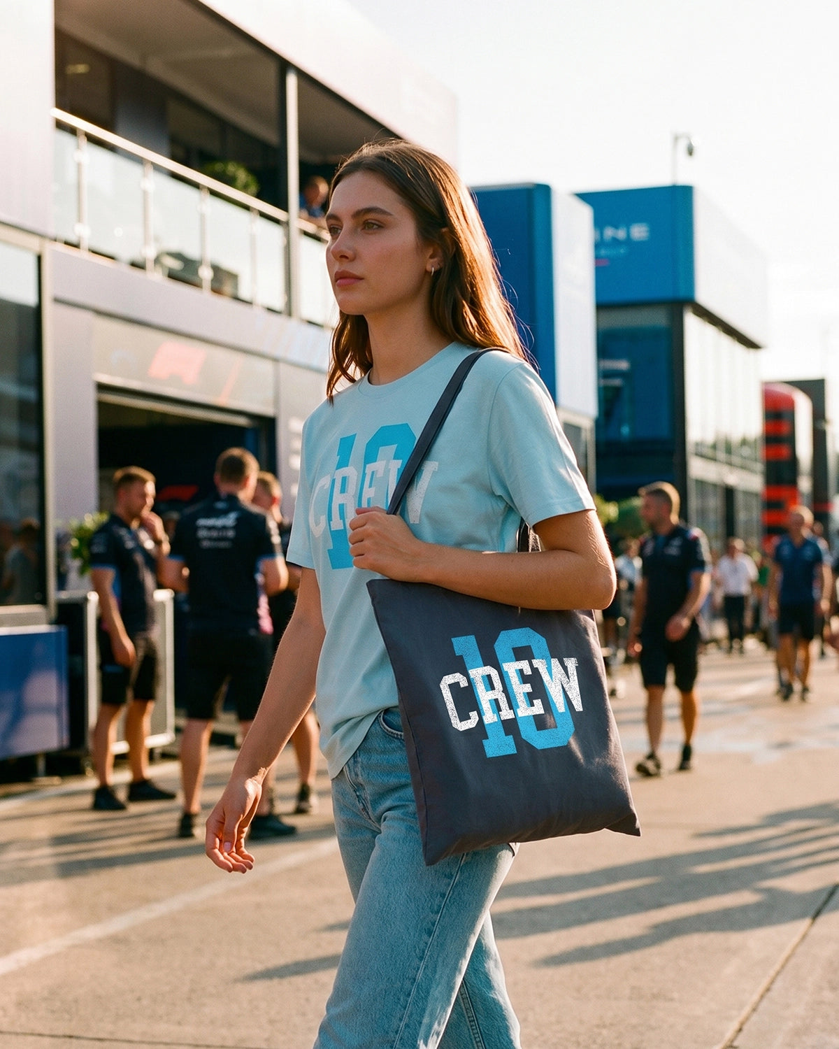 10 CREW TOTE BAG GREY