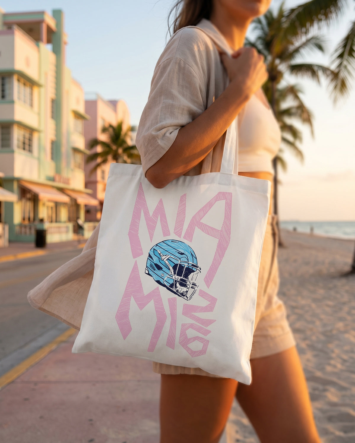 TOTE BAG MIAMI BLANC