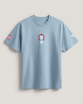 Pierre Gasly Austin Tee in blue, front view with the number 10 horseshoe logo