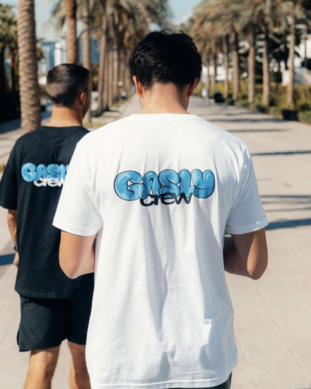 White Gasly Crew tee, back view — official Pierre Gasly F1 merchandise
