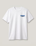 White Gasly Crew tee, front view with the small GASLY crew logo on the chest