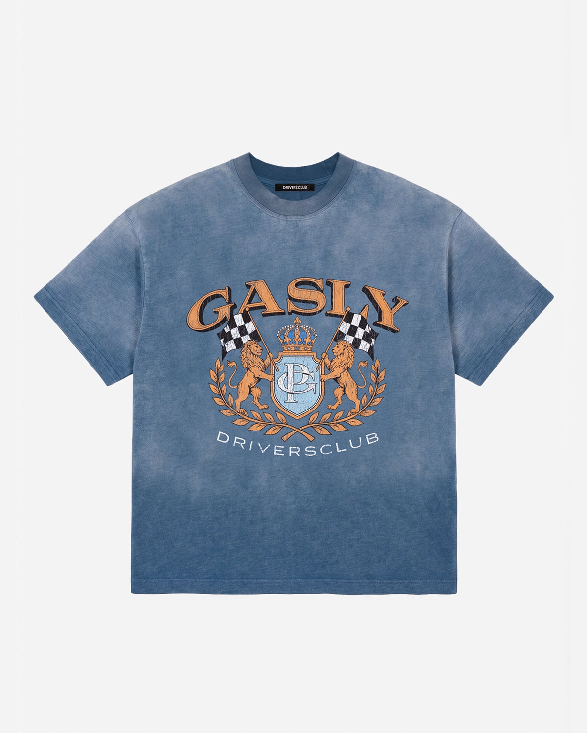 GASLY CREST SUNFADED BLUE TEE