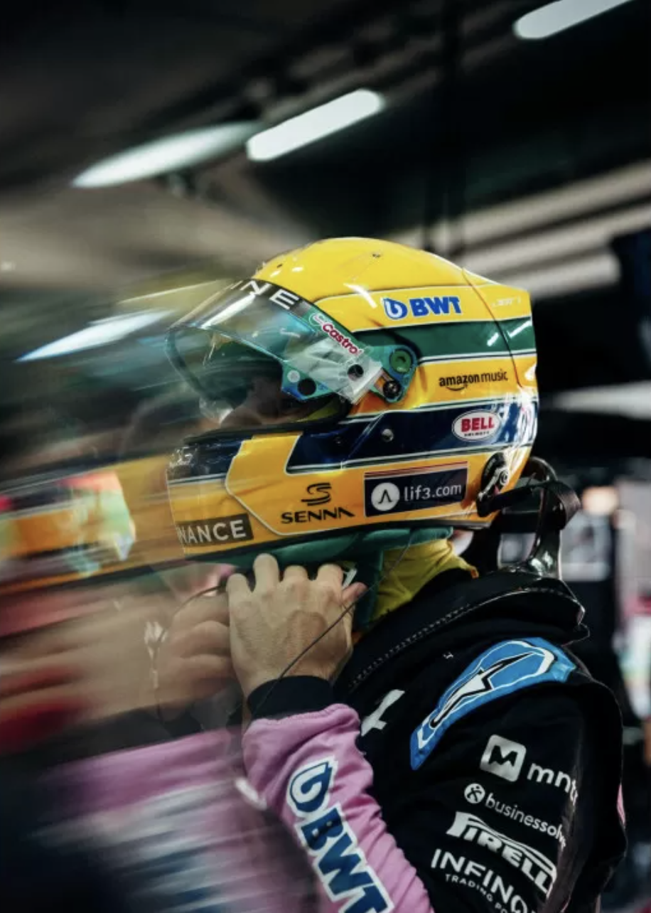 A Senna helmet for Pierre Gasly at Imola