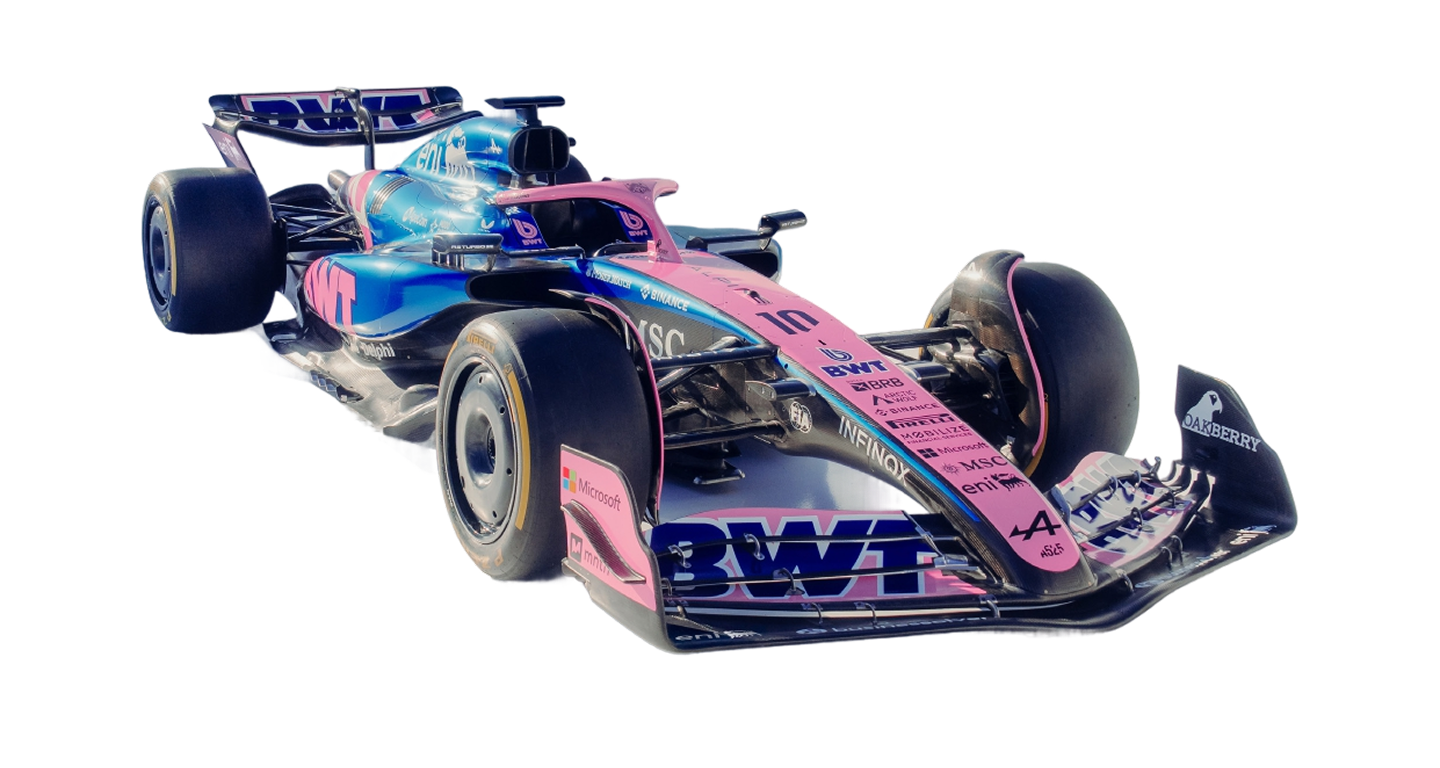 Alpine F1 Car with Shadow